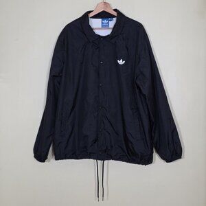 Adidas Originals By Nigo Coach Jacket Mens XL Black Snaps Lined Streetwear FLAW